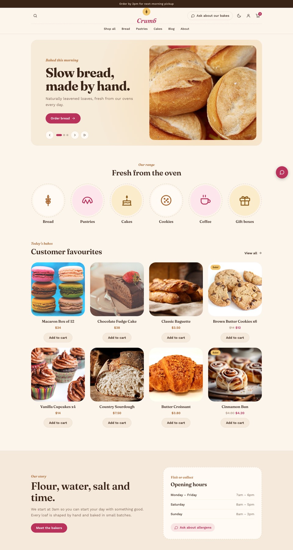 Crumb homepage