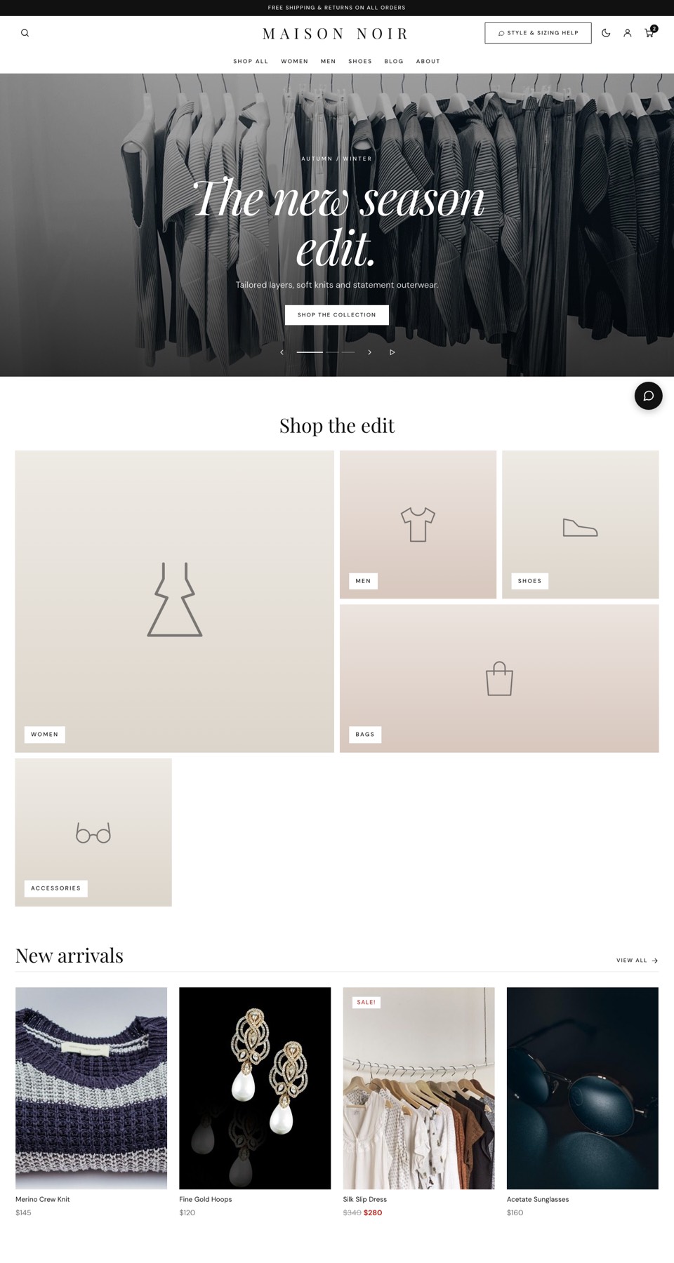 Maison homepage
