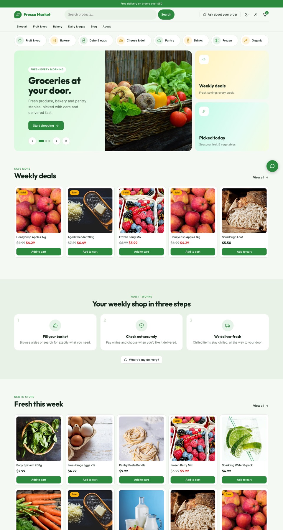 Fresco homepage
