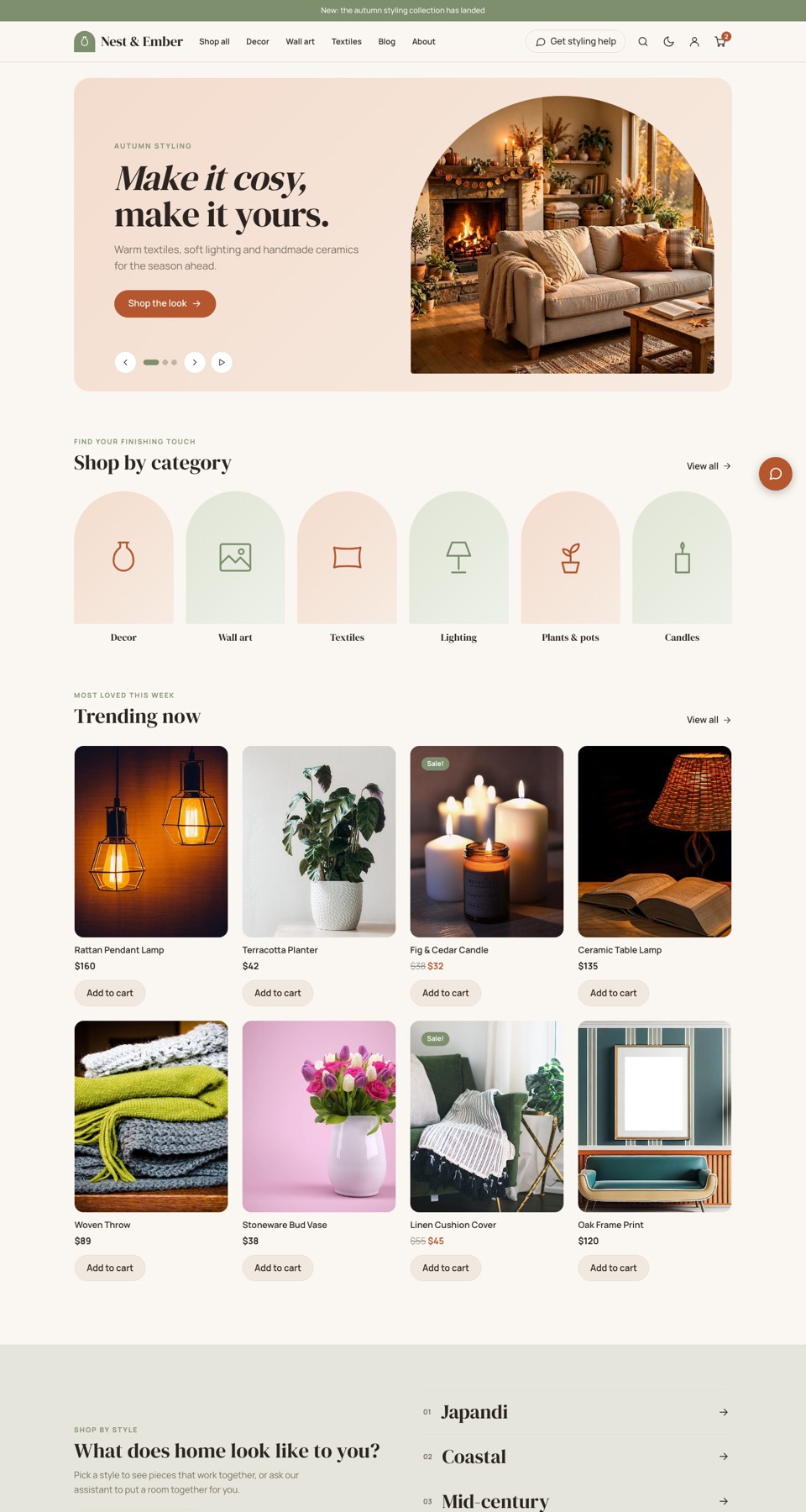 Nest homepage